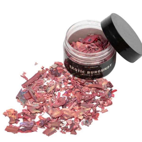 Starbond Mother of Pearl Exotic Burgundy Flakes, 1 oz.