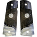 Black Rosewood 1911 Full Size Checkered & Engraved Grips Pearl Accent w/ Colt Rampant Horse Silver Medallion - WoodWorld of Texas