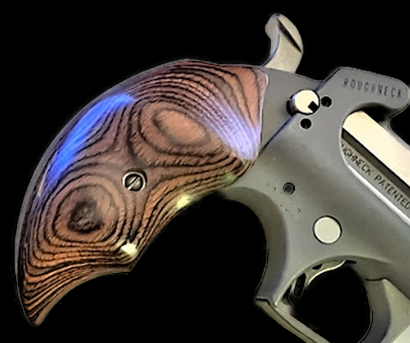 Bond Arms Derringer "Monster" G10 extra large and grippy Grips G10 Gripper- XL Tan & Dark Brown
