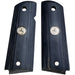 Black Rosewood 1911 Full Size Grips Colt Rampant Horse Silver Medallion - WoodWorld of Texas