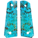 1911 Full Size Grips - UV of HD Image - "Turquoise" HD / UV Image Printed Over Wood - WoodWorld of Texas