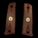 1911 Full Size Double Diamond Checkered Rosewood Grips w/ Colt Logo Fold Medallion - WoodWorld of Texas