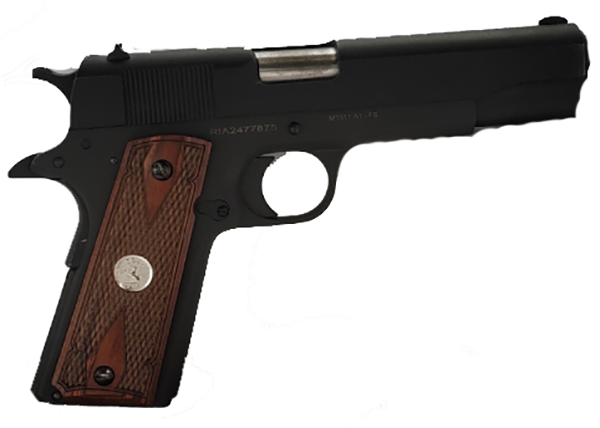 1911 Full Size Double Diamond Checkered Rosewood Grips w/ Colt Logo Fold Medallion - WoodWorld of Texas