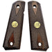 1911 Full Size Double Diamond Checkered Rosewood Grips w/ US Gold Medallion - WoodWorld of Texas