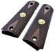 1911 Full Size Double Diamond Checkered Rosewood Grips w/ US Gold Medallion - WoodWorld of Texas