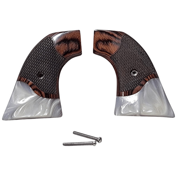 Pietta 1873 .45 SA “Gentleman” Rosewood Grips Checkered with Pearl Accent