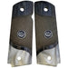 Black Rosewood 1911 Full Size Checkered Grips Pearl Accent w/ Colt Logo Black Medallion - WoodWorld of Texas