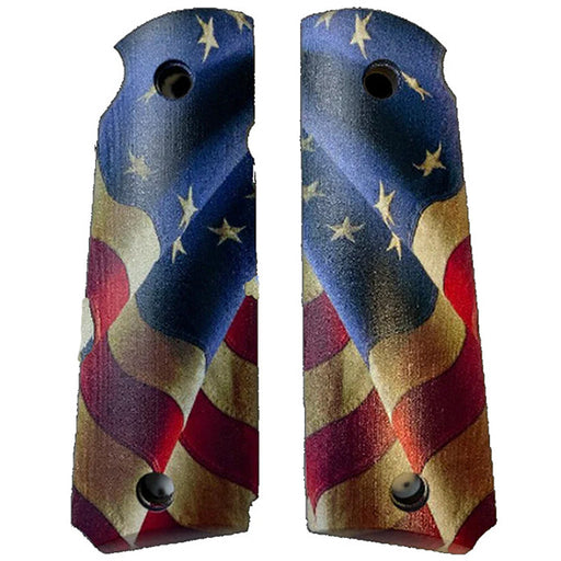 1911 Full Size Grips (Flag) w/3D Betsy Ross Revolutionary Flag - WoodWorld of Texas