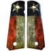 1911 Full Size Grips (Flag) Texas Flag UV printed over Wood - WoodWorld of Texas