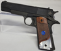 1911 Full Size Checkered Rosewood Grips Pearl Accent w/Blue Colt Blue Medallion - WoodWorld of Texas
