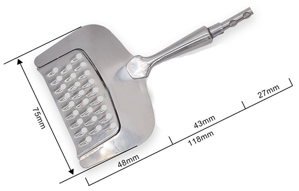 Cheese Grater - Stainless Steel Kit 4.64" OAL