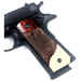 **1911 Full Size Checkered & Engraved Rosewood Grips w/ Acrylic Ivory Accent - WoodWorld of Texas