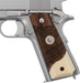 **1911 Full Size Checkered & Engraved Rosewood Grips w/ Acrylic Ivory Accent Texas Star Medallion - WoodWorld of Texas