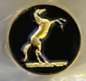 1911 Full Size Acrylic Faux Pearl Grips  w/ Black and Gold Trophy Horse - Ambi-Cut - WoodWorld of Texas