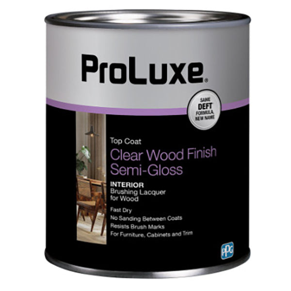 ProLuxe ( Deft * ) Clear Brush-on Lacquer - Semi-Gloss - Qt