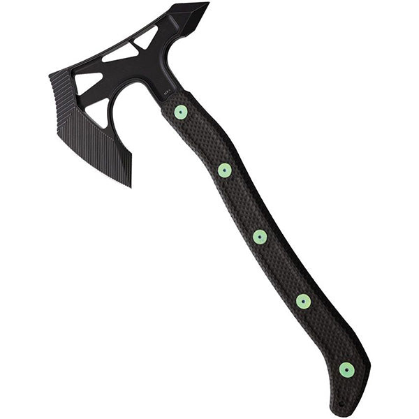 Hoback Knives  Ps2 Axe DLC/Green Accents 15.5" OAL - CLOSEOUT