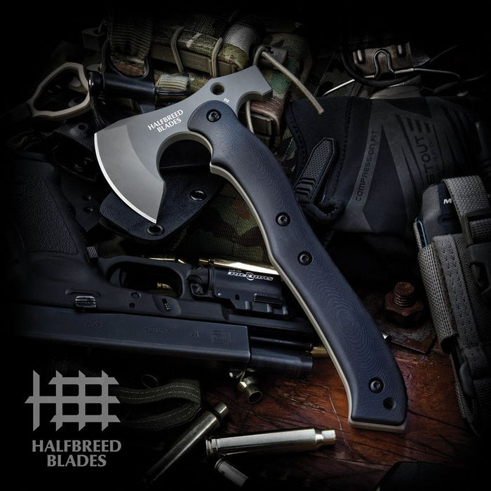 Halfbreed Blades  Compact Rescue Axe 9.5" OAL -  Black Handle