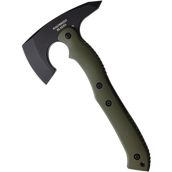 Halfbreed Blades  Compact Rescue Axe Doutone 9.5" OAL OD Green Handle