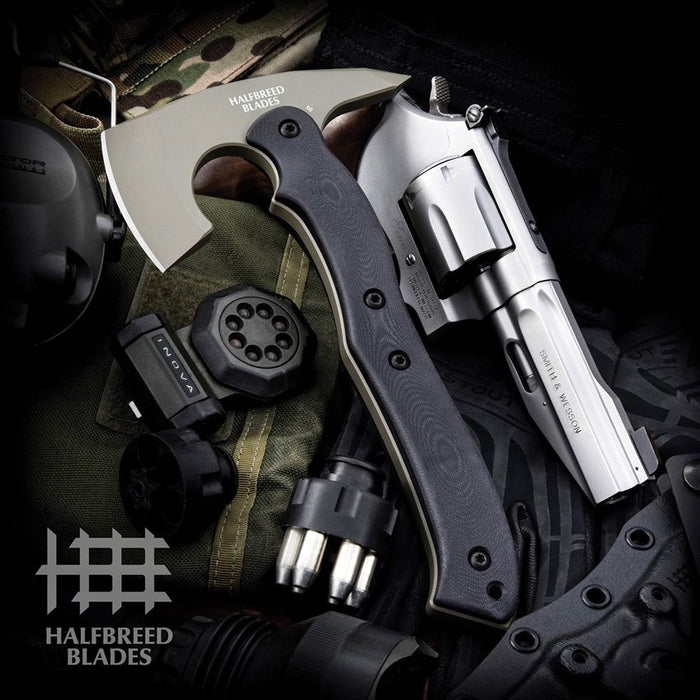 Halfbreed Blades  Compact Rescue Axe Doutone 9.5" OAL OD Green Handle