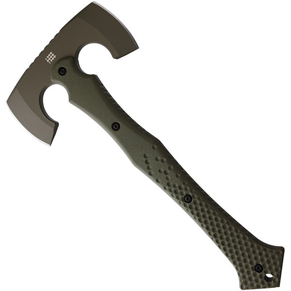 Halfbreed Blades Compact Battle Axe 12.63" OAL OD Green - CLOSEOUT