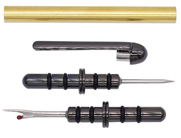 Seam Ripper Small Blade & Stiletto Blade  Style #91 - Gun Metal (2 Tips)