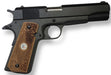 1911 Full Size Grips Unfinished Walnut Checkered in Oval and Scrollwork and a Texas Star Medallion - WoodWorld of Texas