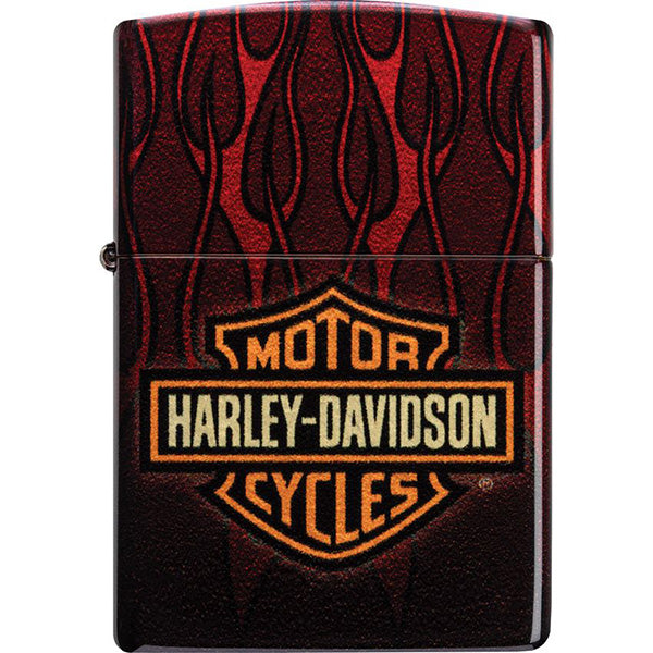 *Zippo Harley Davidson Logo Red Flame