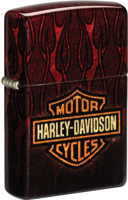 *Zippo Harley Davidson Logo Red Flame