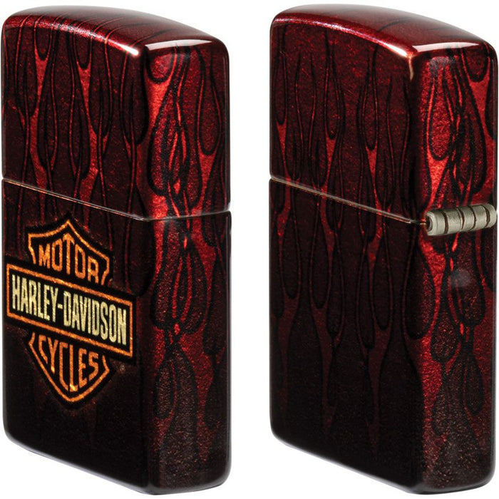 *Zippo Harley Davidson Logo Red Flame