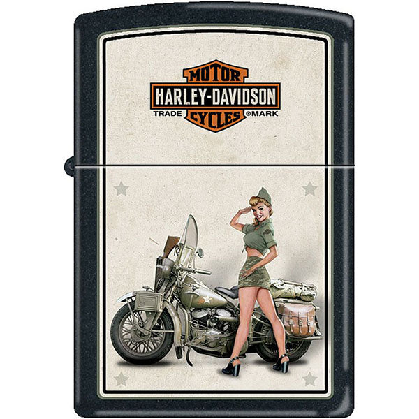 *Zippo Harley Davidson Army Pinup