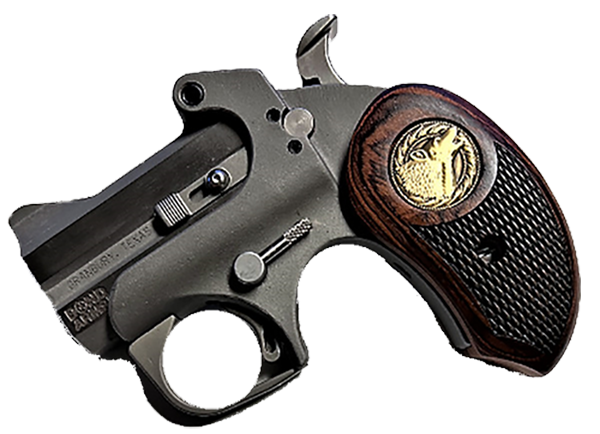 *Bond Arms Derringer XL Rosewood Timber Wolf Medallion Grips - XL - WoodWorld of Texas
