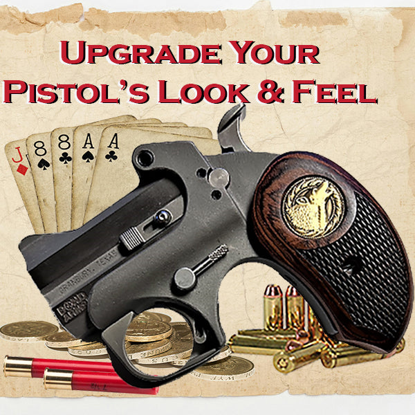 *Bond Arms Derringer XL Rosewood Timber Wolf Medallion Grips - XL - WoodWorld of Texas