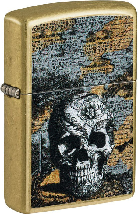 *Zippo Floral Skull Lighter