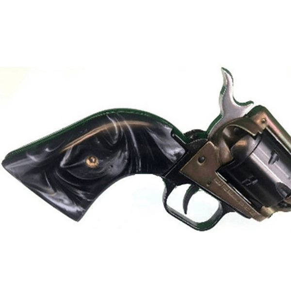 *Heritage Arms Rough Rider * 6 & 9 Shot Grips (.22 &.22 Mag) - Acrylic Faux Black Pear  "Black Bart" Grips