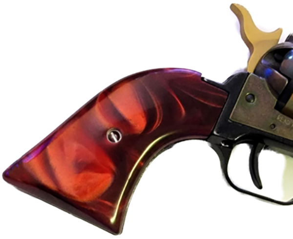 *Heritage Arms Rough Rider * 6 & 9 Shot Grips (.22 &.22 Mag) - Acrylic  Faux Red Fire Pearl Grips