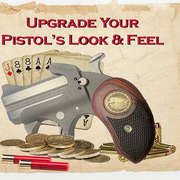 *Bond Arms Derringer XL Rosewood Gold Eagle (Only) Medallion Grips - XL - WoodWorld of Texas