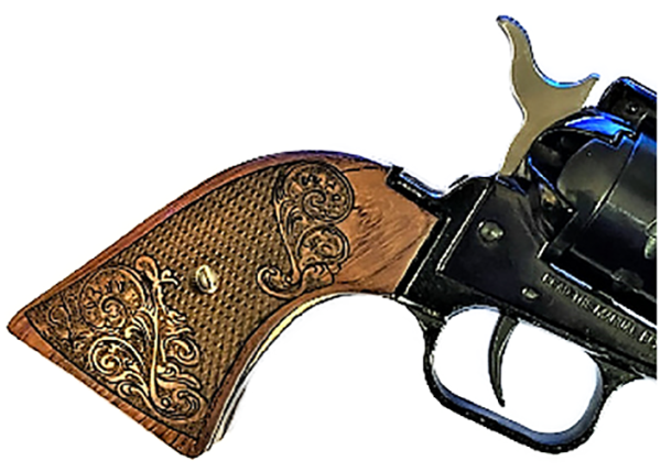 ***Heritage Arms Rough Rider 6 & 9 Shot Grips Carved Rosewood "Gentleman Jim" Grips