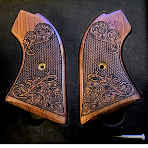 ***Heritage Arms Rough Rider 6 & 9 Shot Grips Carved Rosewood "Gentleman Jim" Grips