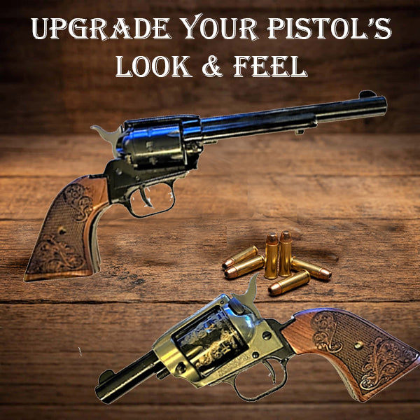 ***Heritage Arms Rough Rider 6 & 9 Shot Grips Carved Rosewood "Gentleman Jim" Grips