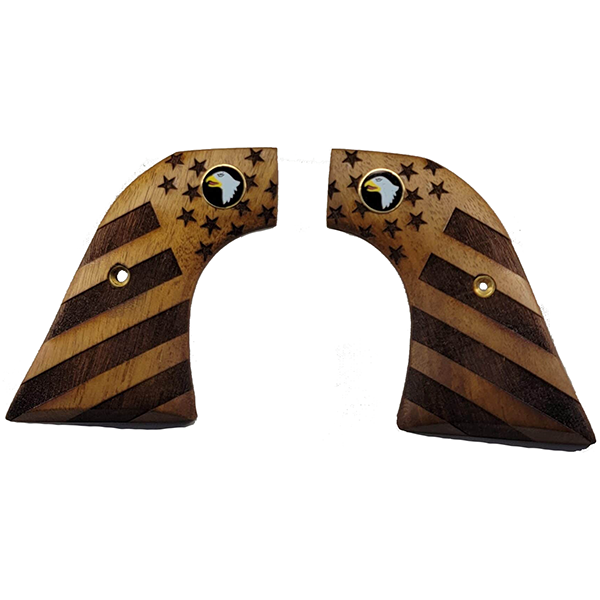 Ruger - Wrangler Model - Unfinished Walnut Carved US Flag with Screaming Eagle Medallion (Copy)