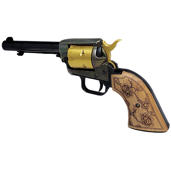 **Heritage Arms Rough Rider 6 & 9 Shot Grips Unfinished Walnut with Floral Design Grips