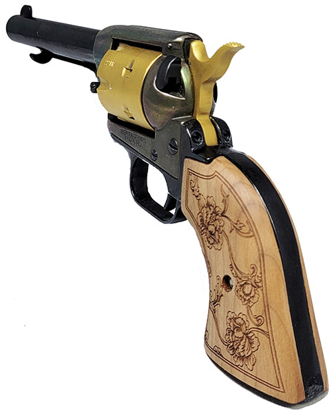 **Heritage Arms Rough Rider 6 & 9 Shot Grips Unfinished Walnut with Floral Design Grips