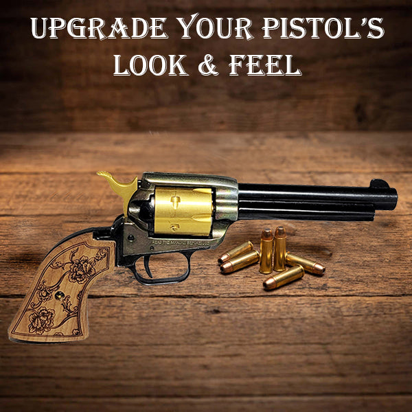 **Heritage Arms Rough Rider 6 & 9 Shot Grips Unfinished Walnut with Floral Design Grips