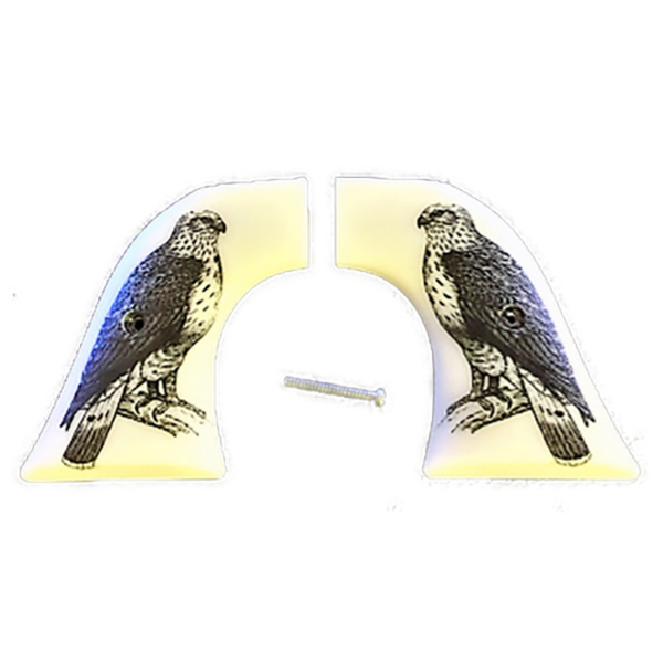 Ruger - Wrangler Model - Flag - UV/HD Printed Dead Scrimshaw Hawk Image on solid ABS Grips (Copy)