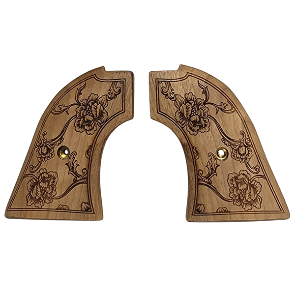 **Heritage Arms Rough Rider 6 & 9 Shot Grips Unfinished Walnut with Floral Design Grips