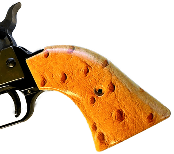 *Heritage Arms Rough Rider 6 & 9 Shot Grips (.22 &.22 Mag) UV / HD Printed Ostrich Skin Image on ABS Grips
