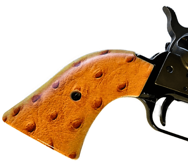 *Heritage Arms Rough Rider 6 & 9 Shot Grips (.22 &.22 Mag) UV / HD Printed Ostrich Skin Image on ABS Grips