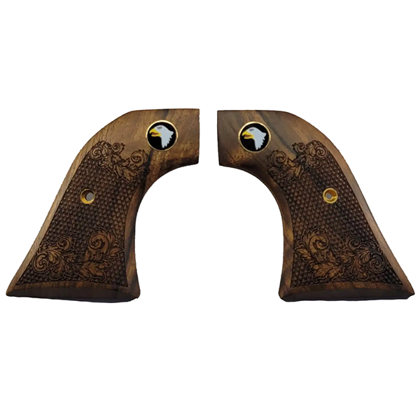 Ruger - Wrangler Model - Unfinished Walnut Carved Scrollwork & Screaming Eagle Medallion