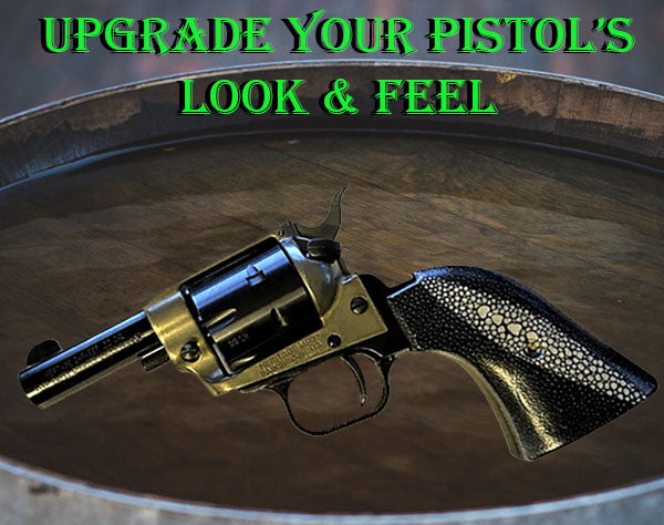 *Heritage Arms Rough Rider 6 & 9 Shot Grips (.22 &.22 Mag) UV / HD Printed Stingray Skin Image on ABS Grips