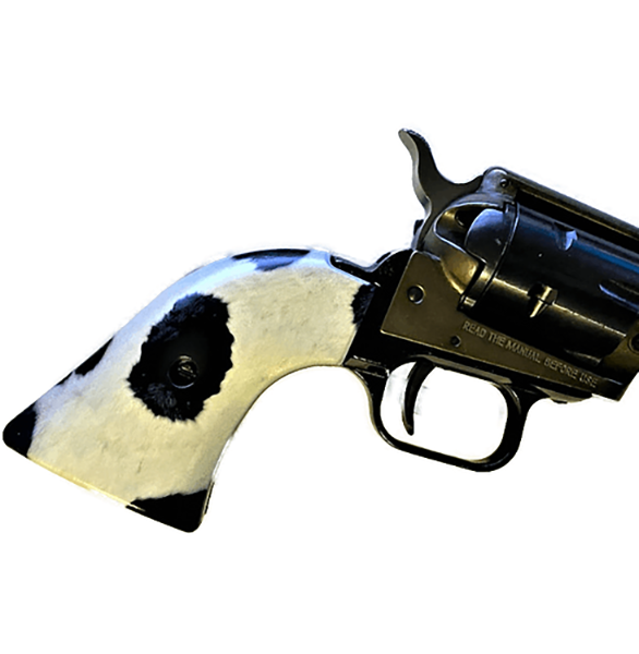 *Heritage Arms Rough Rider 6 & 9 Shot Grips (.22 &.22 Mag) UV / HD Printed Cowhide Image on ABS Grips